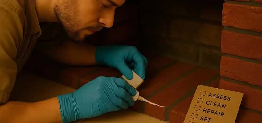 Repairing Cracked Fireplace Tiles in North Vancouver